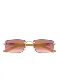 Солнцезащитные очки в прямоугольной оправе Cartier, черный