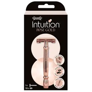 Бритва, 1 шт. + картриджи, 10 шт./1 уп. Wilkinson Intuition rose gold