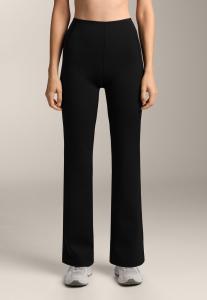 Брюки OYSHO NEOPRENE-EFFECT RISE FLARE , Black