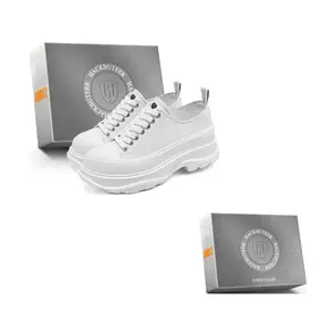 HACKBUTEER Мужские низкие кеды из канвы в коробке белые, цвет White (Box)