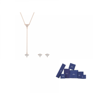 Swarovski Колье Orty из серебра с белым/розовым золотом для женщин