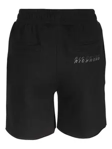 Шорты с украшением стразами и эластичным поясом John Richmond, черный