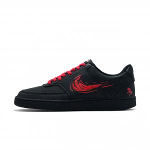 Nike Кроссовки для скейтбординга low top Court Vision Flame Shadow Dash, устойчивые к истиранию и скольжению, unisex, черно-красные