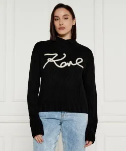 Полуводолазка Regular fit Karl Lagerfeld, черный