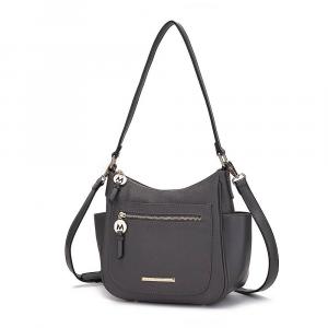 Коллекция Mkf Wally Vegan Кожаная сумка-хобо Сумка через плечо через плечо от Mia K MKF Collection, цвет Charcoal