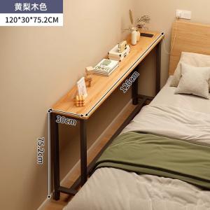 Узкий стол 120×30 см для стенки, домашний ультраузкий барный стол, прямой длинный стол, стеллаж для гостиной, напольный узкий шкаф, кованое железо, одноярусный, цвет желтая груша с черной рамой