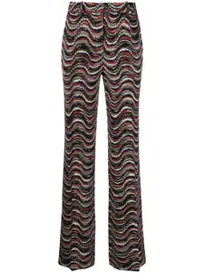 Жаккардовые брюки прямого кроя Missoni, черный