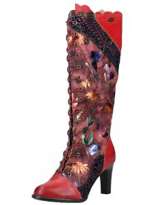 Ботинки на шнуровке Laura Vita, Red/Wine red