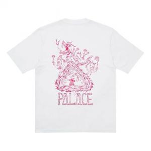 Футболка PALACE x Lotties Crossover Dragon Alphabet Pattern Short Sleeve Unisex White, белый