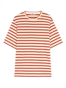 Полосатая футболка с нашивкой-логотипом Jil Sander, бежевый