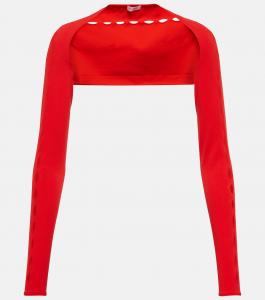 Техническое болеро с вырезами Alaïa, красный