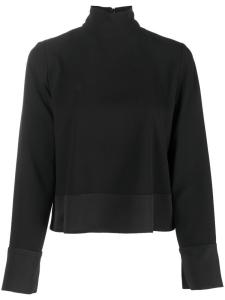 Emporio Armani топ с высоким воротником, черный