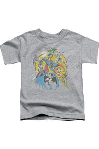 Детская футболка с коротким рукавом DC Comics Spin Circle Fight Gildan, athletic heather