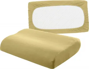 Чехол на подушку bellana "Universal Jersey", (2 шт.), подходит для подушек для поддержки шеи 80х40 см, цвет weizen