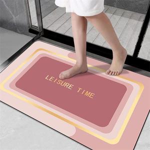 Dajiang Ковер 80х120 см для ванной/кухни/прихожей, нескользящий, быстросохнущий, в квадратном дизайне