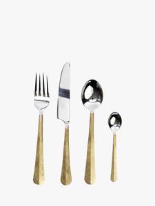Набор столовых приборов Osko из нержавеющей стали nkuku, 16 Piece/4 Place Settings, Gold