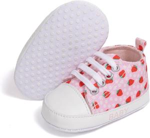 Детские кроссовки Babelvit для мальчиков и девочек с мягкой подошвой, высокие на шнуровке, унисекс, ботинки для малышей, новорожденных, первые ходунки, обувь для первого шага, 001 Aa/Pink