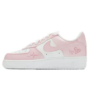 Nike Кроссовки для скейтбординга Air Force 1 с защитой от скольжения, женские, розовые, белые
