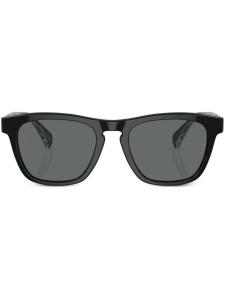 Солнцезащитные очки R-3 трапециевидной формы Oliver Peoples, черный