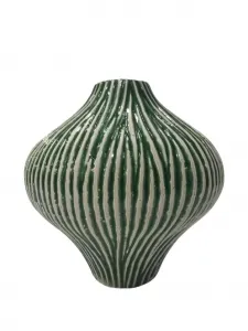 Рифленая ваза 34,5 см L'Oca Nera, зеленый