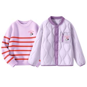 Детская повседневная спортивная одежда Disney, фиолетовый