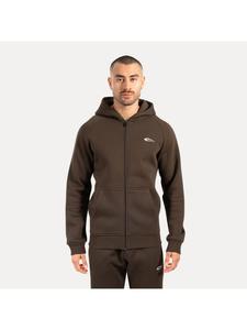 Толстовка с капюшоном на молнии Yasin коричневого цвета SMILODOX