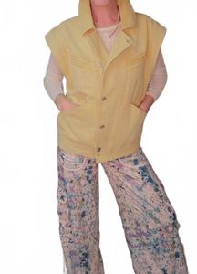 Золотой час джинсовая жилетка в пепельно-желтом &merci