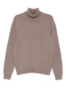 Свитер с воротником-стойкой Incotex, коричневый