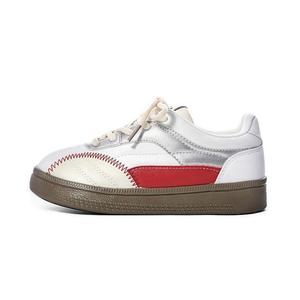 Luji Износостойкие и легкие женские лоу-топ скейтборд кроссовки красные, цвет Red