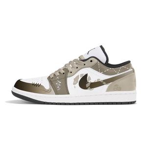 Jordan Air 1 устойчивые к истиранию низкие баскетбольные кроссовки мужские brown