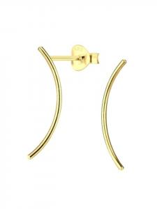 Alexander York Серьги-гвоздики в форме бруска из золота, изготовленные из серебра 925 пробы, комплект из 2 штук