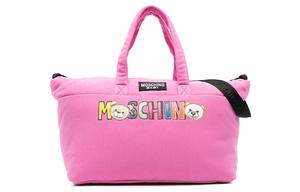 MOSCHINO Плюшевый мишка с хлопковой мамой и малышом рюкзак через плечо кроссбоди детская сумочка фуксия