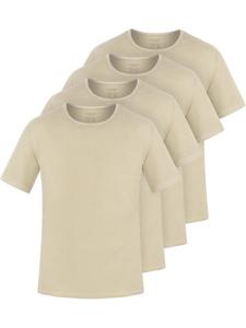 Normani Комплект из 4 мужских футболок из органического хлопка Nyons бежевого цвета