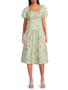 Платье-миди Jessi Floral A-Line Alexia Admor, цвет Mint Floral