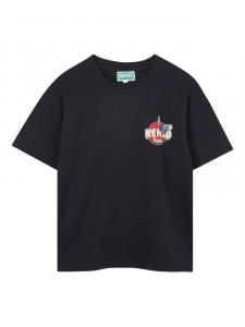 Kenzo Kids футболка с графичным принтом, синий