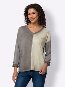 Рубашка с длинными рукавами коричневого цвета Heine