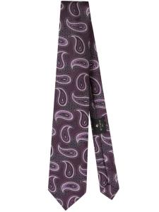 Шелковый галстук с узором пейсли ETRO, фиолетовый