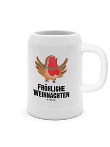 Пивная кружка с изображением малиновки, рождественское украшение с белой надписью Mr. & Mrs. Panda