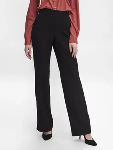 Костюмные брюки Vero Moda "VMMAYA MR STRAIGHT SOLID PANT", черный