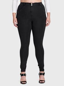 Женские облегающие джинсы с высокой посадкой и эффектом коррекции фигуры Freddy, Black