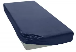 Элегантные приталенные простыни "Мако-Джерси", высокое качество с содержанием эластана Elegante 120-130х200-220 см, 1 шт., цвет marine