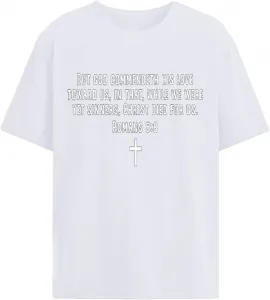 Футболка для женщин Jesus Loves Me This I Know Heart Cross Romans 5_8