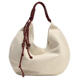 Полиэстер с хлопком Сумка через плечо Большого размера Женская Светло-бежевый ZARA