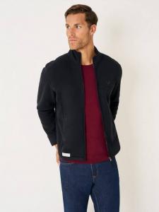 Флисовая куртка с застежкой-молнией на всю длину Crew Clothing, Black