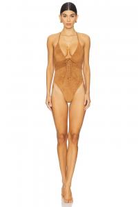 X bella hadid баррельный замшевый купальник-слитный Frankies Bikinis, sun kissed suede