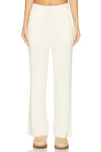Широкие брюки в рубчик simeon Varley, цвет egret