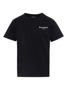 Футболка с вышитым логотипом Balmain Kids, черный
