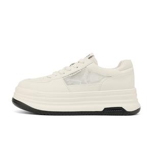 Женские противоскользящие легкие дышащие низкие кеды для скейтбординга KEKAFU, бежево-черные