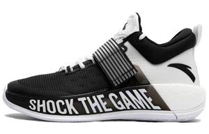 ANTA Хенгсао4 Прочные дышащие низкие баскетбольные кроссовки мужские черно-белые