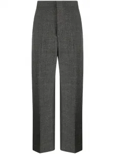 Шерстяные брюки строгого кроя Loewe, черный